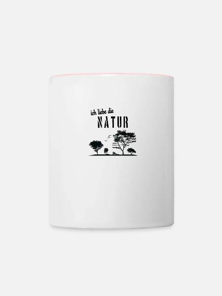 Natur - Tasse zweifarbig - Weiß/Pink