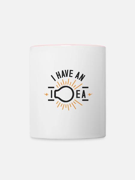 Idea - Tasse zweifarbig - Weiß/Pink