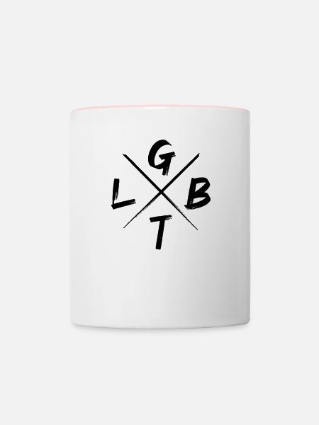 LGBT - Tasse zweifarbig - Weiß/Pink