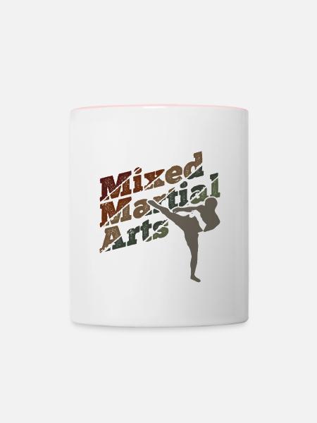 Mixed Martial Arts MMA - Tasse zweifarbig - Weiß/Pink