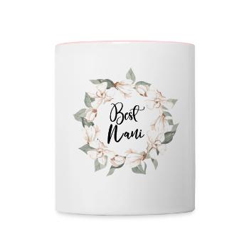 Best Nani Granny Switzerland Swiss German Granny - Contrasting Mug - white/pink - Front