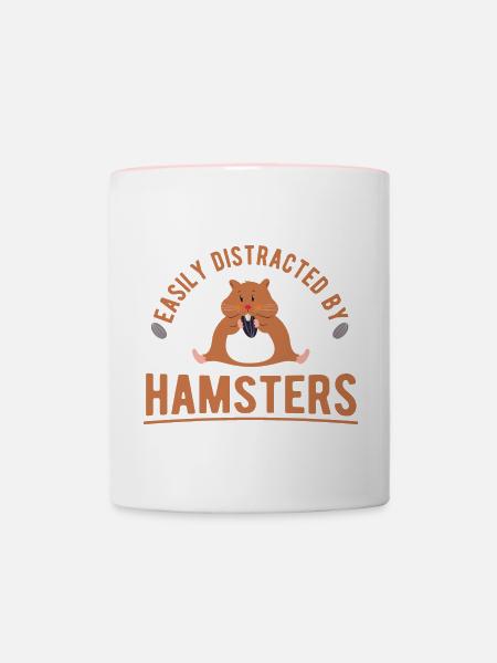 Nagetier Hamster - Tasse zweifarbig - Weiß/Pink
