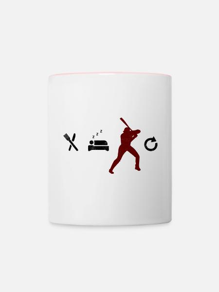 Baseball - Tasse zweifarbig - Weiß/Pink