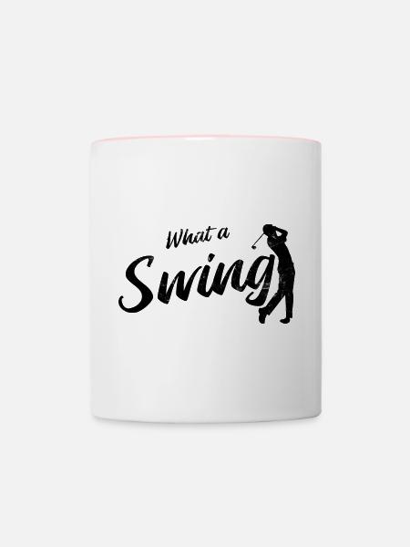 Golfplatz zum Golfen Golf - Tasse zweifarbig - Weiß/Pink