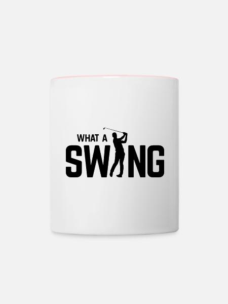 Golfplatz zum Golfen Golf - Tasse zweifarbig - Weiß/Pink