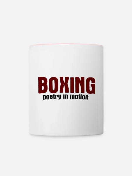 Boxsport Boxing - Tasse zweifarbig - Weiß/Pink