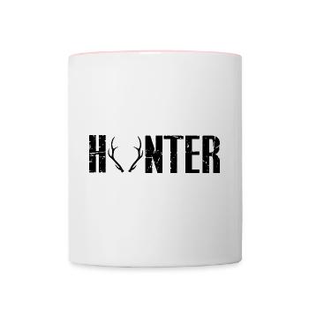 HUNTER par Huberta® - Mug contrasté - blanc/rose - Devant
