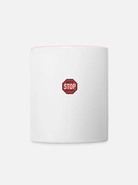 DONT STOP BELIEVING BLACK GRUNGE - Tasse zweifarbig - Weiß/Pink
