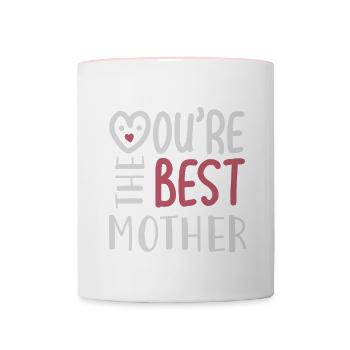 YOU RE THE BEST MOTHER - Mug contrasté - blanc/rose - Devant