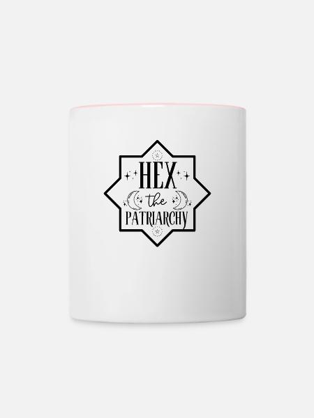 Hex Das Patriarchat - Tasse zweifarbig - Weiß/Pink