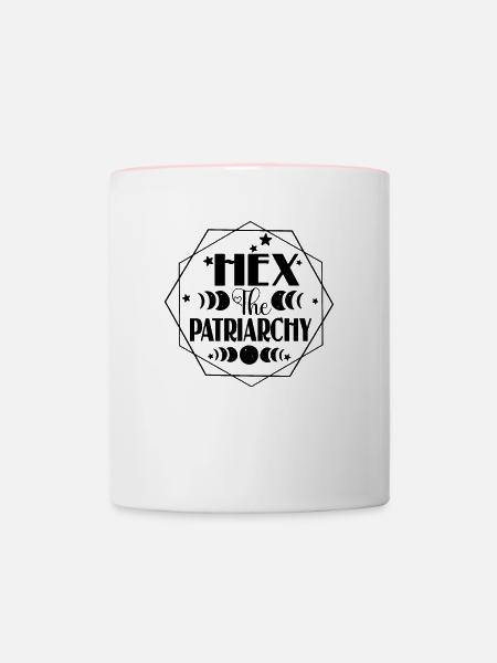 Hex Das Patriarchat - Tasse zweifarbig - Weiß/Pink