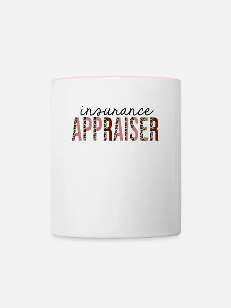 Versicherungsgutachter Leopard Print Lustig - Tasse zweifarbig - Weiß/Pink