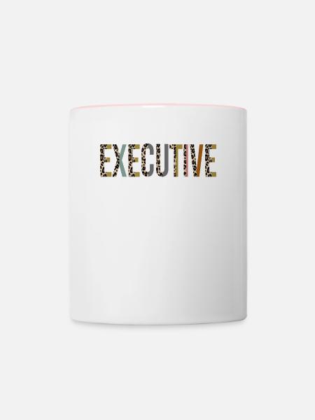 Führungskraft - Tasse zweifarbig - Weiß/Pink