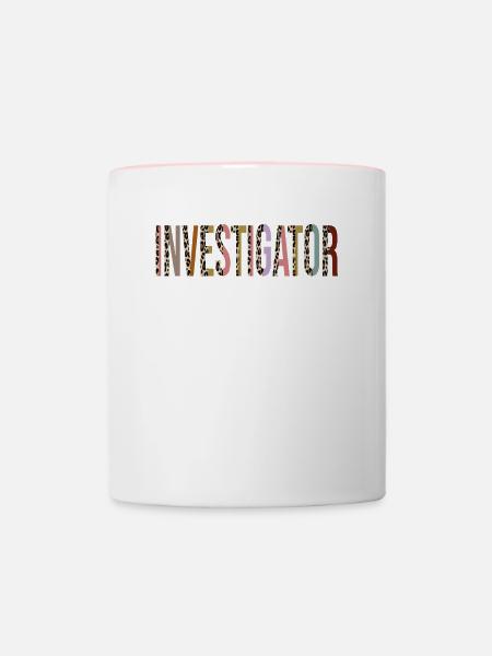 Ermittler - Tasse zweifarbig - Weiß/Pink