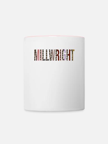 Mühlenbauer - Tasse zweifarbig - Weiß/Pink