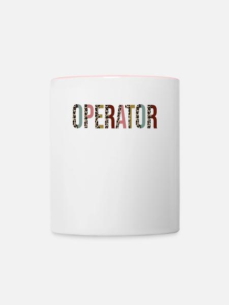 Operator - Tasse zweifarbig - Weiß/Pink