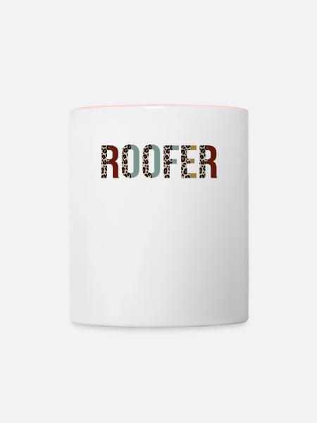 Dachdecker - Tasse zweifarbig - Weiß/Pink