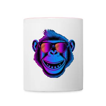 Alles Affe oder was? - Tasse zweifarbig - Weiß/Pink - Vorne