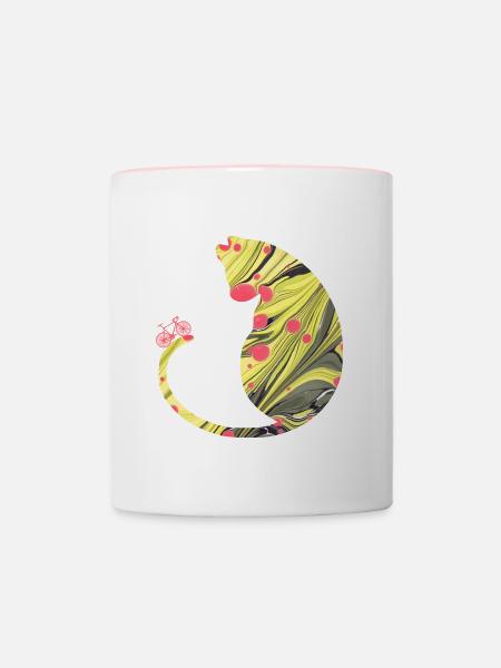 fahrrad e 114 - Tasse zweifarbig - Weiß/Pink