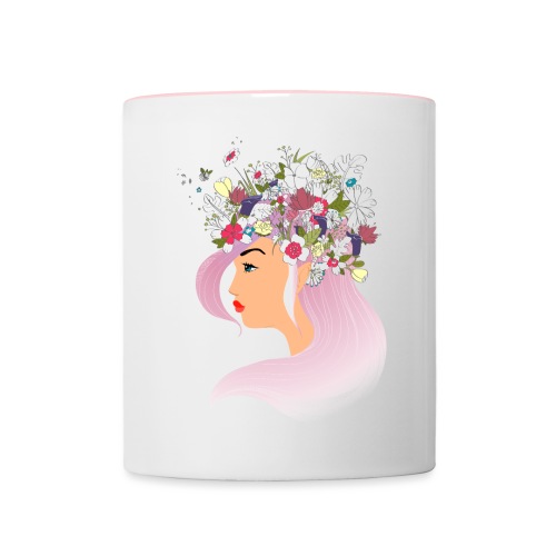 Pink Spring girl - Mug contrasté