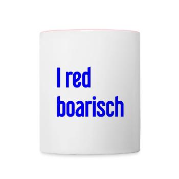 I red boarisch - Contrasting Mug - white/pink - Front