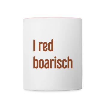 I red boarisch - Contrasting Mug - white/pink - Front