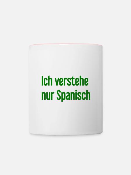 Ich verstehe nur Spanisch - Tasse zweifarbig - Weiß/Pink