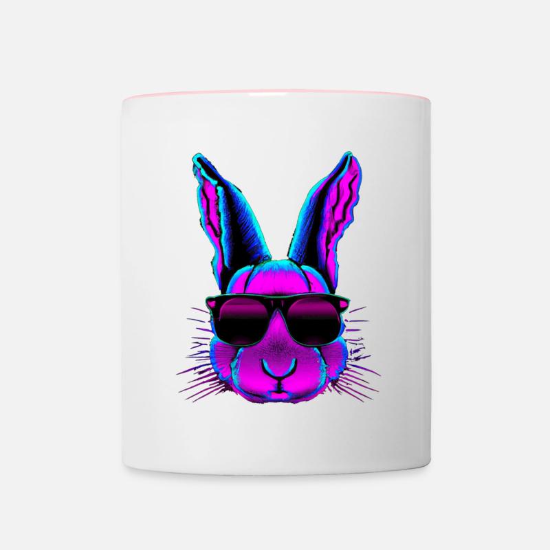 Cool Rabbit 1984 - Tasse zweifarbig - Weiß/Pink