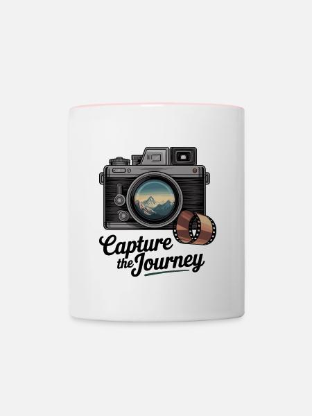 Capture the Journey - Tasse zweifarbig - Weiß/Pink
