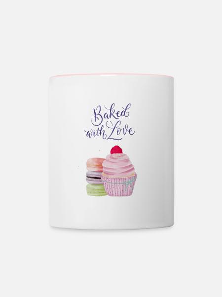 Süßes für dich - Tasse zweifarbig - Weiß/Pink