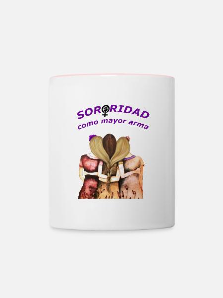 Schwesternschaft - Tasse zweifarbig - Weiß/Pink