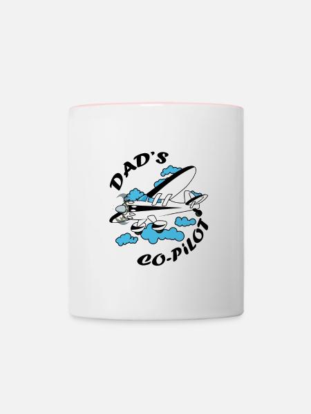 Co Pilot Piloten Flugzeug - Tasse zweifarbig - Weiß/Pink