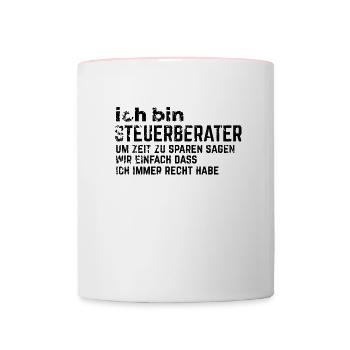 STEUERBERATER - Tasse zweifarbig - Weiß/Pink - Vorne