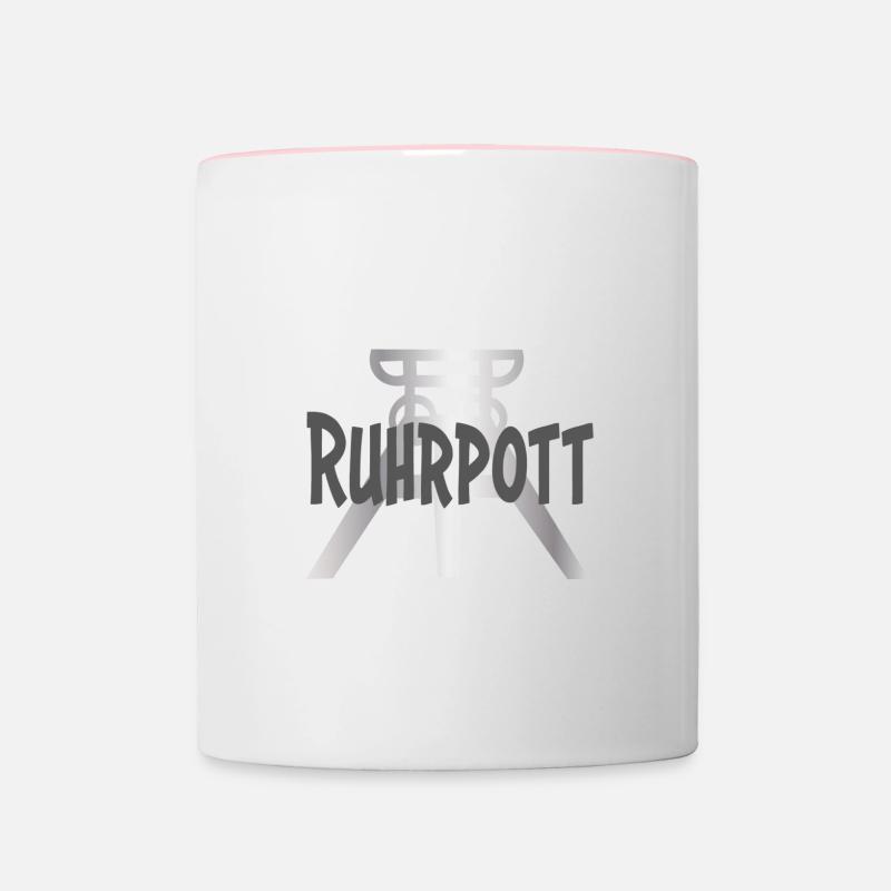 Ruhrpott - Tasse zweifarbig - Weiß/Pink