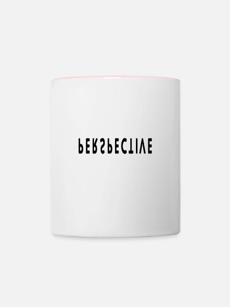 Perspektive Geschenkidee - Tasse zweifarbig - Weiß/Pink