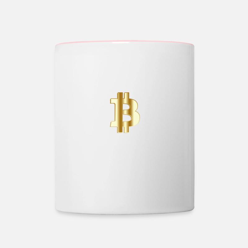 Bitcoin - Tasse zweifarbig - Weiß/Pink