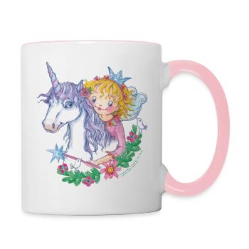 Prinzessin Lillifee Einhorn Rosalie - Tasse zweifarbig - Weiß/Pink - Rechts