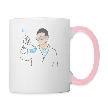 Wissenschaft Chemie chemisch - Tasse zweifarbig - Weiß/Pink - Rechts