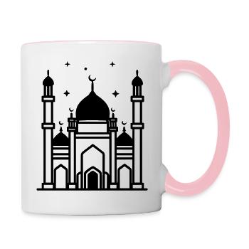 Moschee - Tasse zweifarbig - Weiß/Pink - Rechts