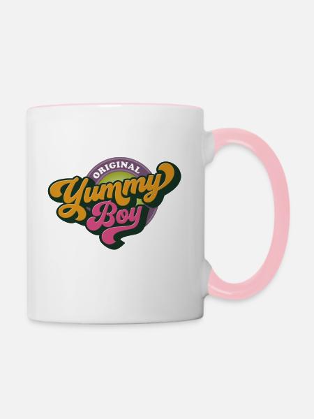 Yummy Boy - Tasse zweifarbig - Weiß/Pink