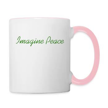 Imagine Peace - Contrasting Mug - white/pink - Right