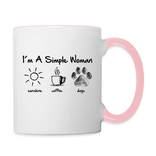 Vorschau: simple woman dog - Tasse zweifarbig