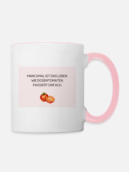 Lustiger Spruch - Tasse zweifarbig - Weiß/Pink