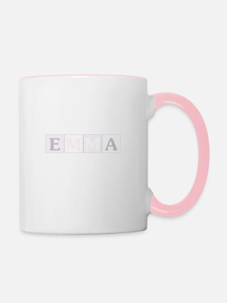 Emma - Tasse zweifarbig - Weiß/Pink