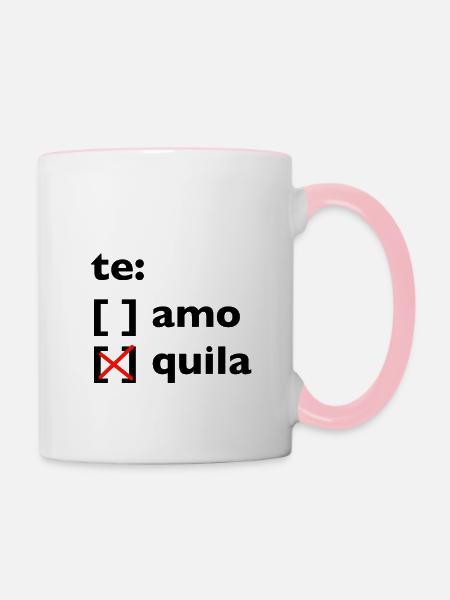 Tequila - Tasse zweifarbig - Weiß/Pink