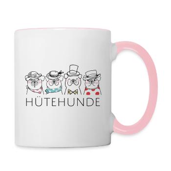 Hütehunde4 - Tasse zweifarbig - Weiß/Pink - Rechts