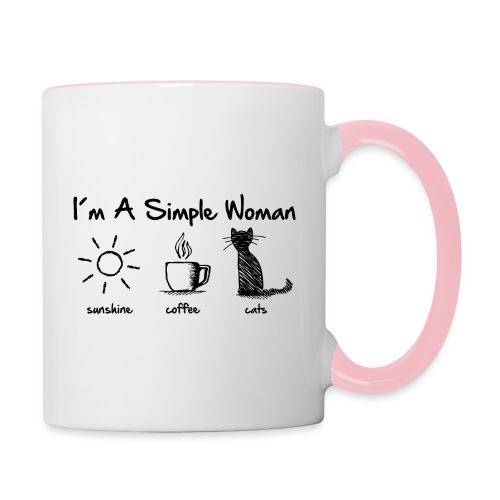 Vorschau: simple woman cats - Tasse zweifarbig