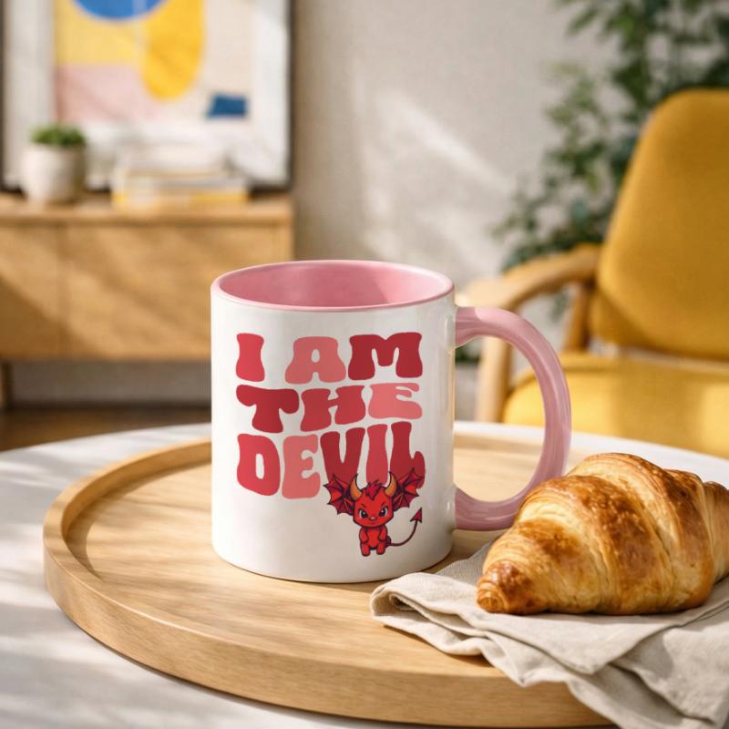 Devil Little Devil Devil Devil Woman Devil Guy Contrasting Mug