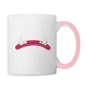Grrrrrrr - Mug contrasté - blanc/rose - Droite