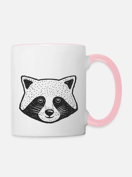 Wildtiere - Tasse zweifarbig - Weiß/Pink